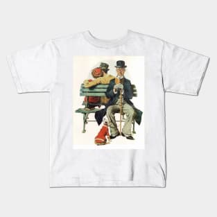 Norman Rockwell All Buttoned Up 1936 Portrait Kids T-Shirt